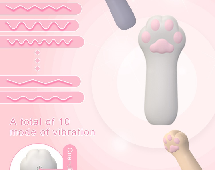 Women fingernail Vibrator cat paw